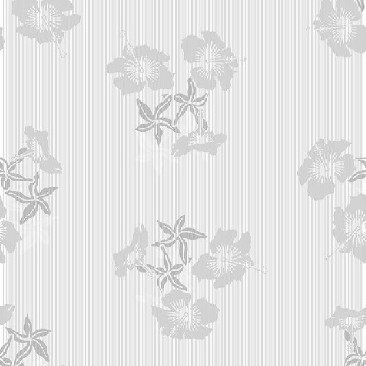 Hibiscus grey white wallpaper